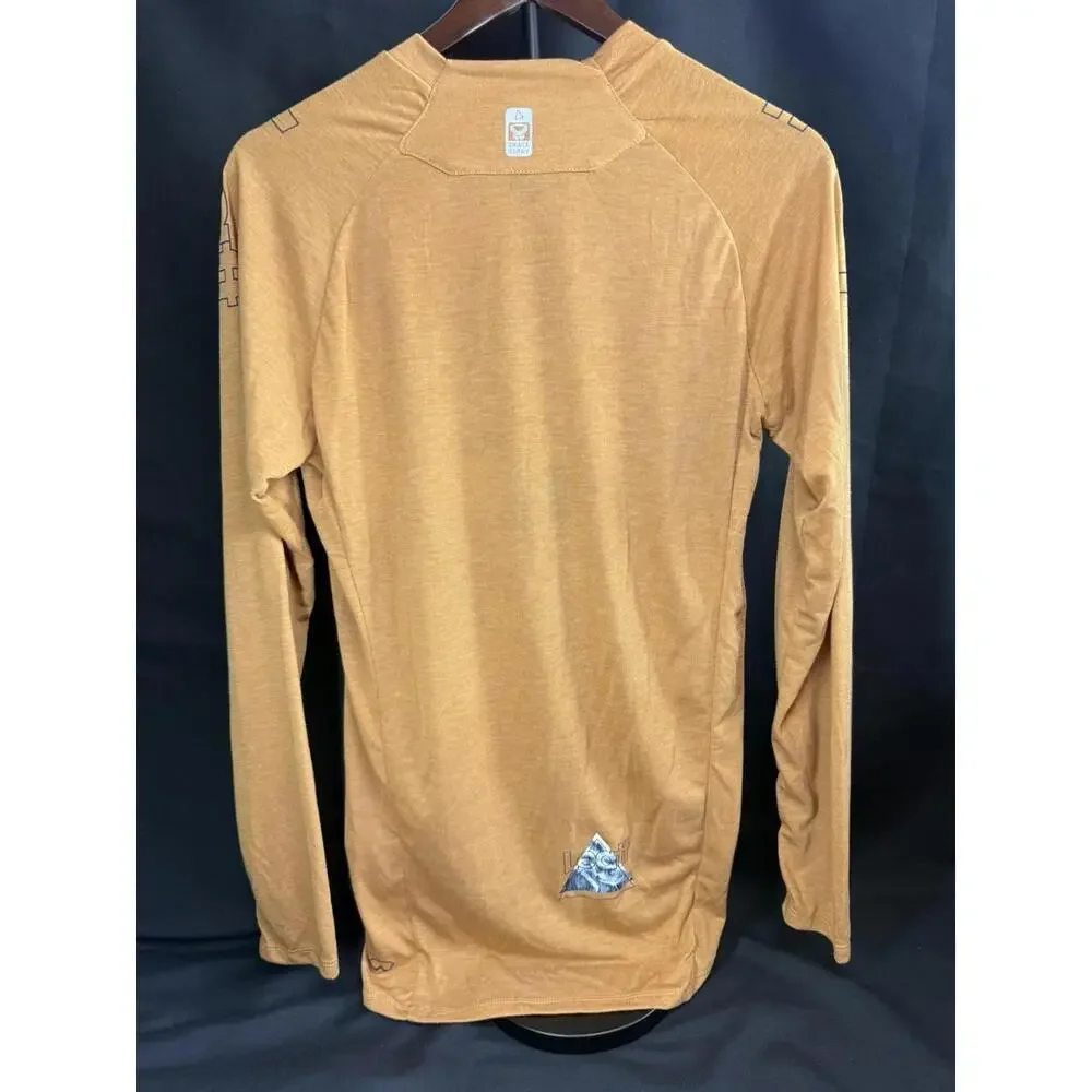 Leatt Shirt Mens Small Brown Suede Jersey MTB Gravity‎ 2.0 Long Sleeve Cycling